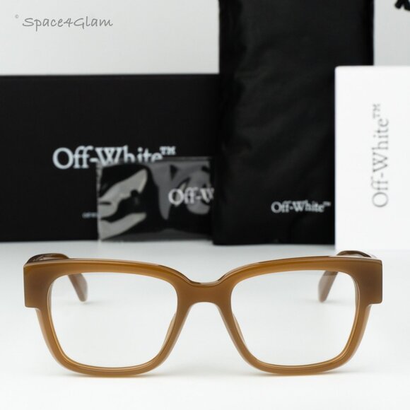 Off-White Men Eyeglasses Mud Square OERJ059 STYLE 59 7400 NEW AUTHENTIC - Picture 1 of 8